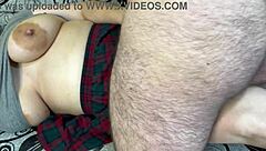 Oh man, watch these two fat hairy guys fuck my pussy bareback and creampie inside while my husband waits.