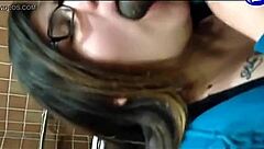 Hey, can this nerdy gordita really handle savoring that enorme polla in wild oral action?