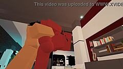 Slut Gets Fucked Hard by Random Guy in First Roblox Video with Intense Action