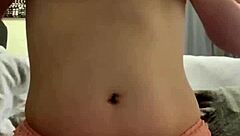 Overwhelmed By Lust As Amateur With Great Natural Pierced Tits Stuffs Panties In Wet Puffy Pussy For Intense Masturbation