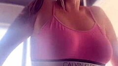 amateur heads to gym with buttplug in big ass for outdoor fetish fun. she gets home with wet pussy ready for anal action