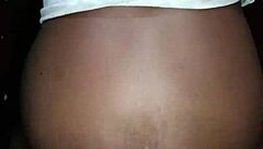 Pretty Ebony Amateur Couple Fucking Doggystyle with Big Cock Until Cum Fills Her Pussy