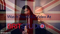 curly asian student in uniform teases with big ass and dildo for your first time wank