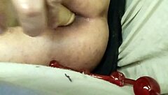 Brunette Pegs Boyfriend's Ass Hard With Strapon In Wild Strap-On Session!