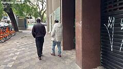 Pornstar brasil invites masked guy for raw gay sex in sao paulo square with deepthroat and cum swallow