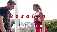 I got so turned on by that horny cheerleader Rosalyn Sphinx sucking my big cock until she couldn't see, so I slammed her shaved pussy doggystyle until her vision cleared up