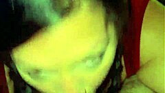 Quick sloppy blowjob with some deepthroat from curvy brunette milf and her big tits 😏