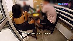 put a cuckold horn on the old man with the security guard we hired full on sheer