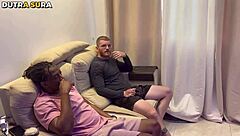 Blonde Teen Bent Over Taking Thick Black Cock Doggystyle While Naughty Brother Joins In