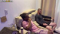 Blonde Teen Bent Over Taking Thick Black Cock Doggystyle While Naughty Brother Joins In