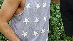 Hey, this amateur babe sucked the hung farmer in the middle of the road while his friend filmed everything