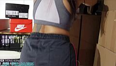 Married brazilian woman with curvy ass and natural tits gets wet pussy fucked by black truck driver during the move.