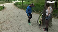 Behind the scenes shows brunette slut Alice Maze getting her ass fisted and pounded in anal action