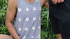 Hey, this amateur babe sucked the hung farmer in the middle of the road while his friend filmed everything