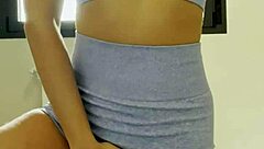 slut does a dirty dance leading to wet pussy play in vertical video