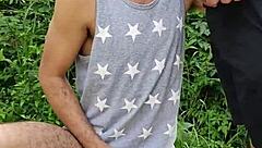 Hey, this amateur babe sucked the hung farmer in the middle of the road while his friend filmed everything