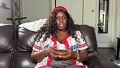 Olympic Athlete Althea Charles Bent Over In Doggystyle With Big Natural Tits And Curvy Ebony Body