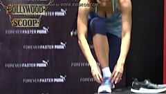 Hey, check out Jacqueline Fernandez in this hot exercise video routine