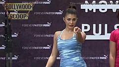 Hey, check out Jacqueline Fernandez in this hot exercise video routine