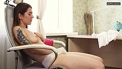 I love how Nina Lizalaks teases and plays with her wet pussy