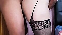 Sexy and hot girl in lingerie gets fucked by her stepbrother. She screams with pleasure during intense action.