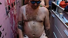 Wow, that barber babe has such perfect natural tits - can you believe it?