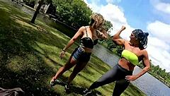 oh man i love this hot lesbian personal trainin trailer its so intense