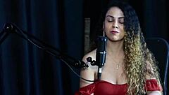 this blonde brazilian started ditching her clt job, she's hetero but records with women as an escort—charllottye sheer red.