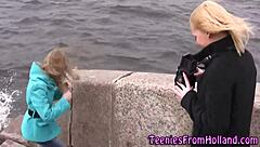 Oh wow, this petite les teen 18+ is totally eating out her cute partner! 😏👩‍❤️‍💋‍👩