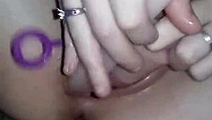 girlfriend enjoys some fun time playing with her favorite toys in a relaxed session