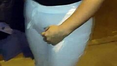 Offering Money to Harass Curvy Venezuelan Milf in Red Thong for Public Sex