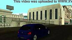 playing mta while my stepsister gives me a hand.