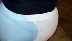 Offering Money to Harass Curvy Venezuelan Milf in Red Thong for Public Sex