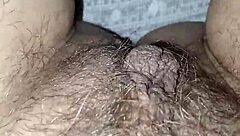 Pregnant European brunette Gretala flashes her increasingly hairy pussy in sensual exhibitionist display