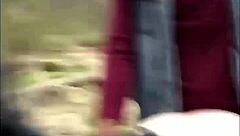 Masked Goth Emo Toy Bent Over And Creampied In Outdoor Public Interracial Fuck