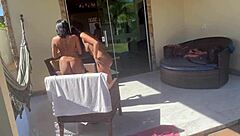 Incredible! Petite Brunette Latina Pornstar Gets Bent Over in Doggystyle Anal Fuck During Poolside Group Swap!