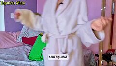 This hot Brazilian brunette is showing off her collection of panties and lingerie in a solo tease 😏