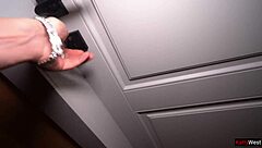 Rough Bedroom Doggystyle with Creampie in Tight Pussy at Home Party