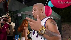 the black nerd guy picks up this skinny white girl and takes her to the garage for a rough pounding session