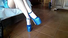 Patent leather shoes with very high heels are my passion. I love wearing them in pantyhose outfits.