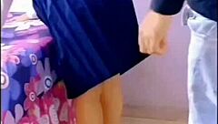 Horny Mexican students can't afford condoms or motel so they fuck in the living room with her family next door! 😏🏠