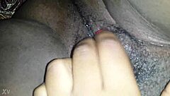 Amateur ebony BBW gets into solo play and ends up squirting