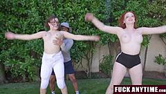 The Coach Uses His Special Techniques to Motivate the Chubby Teen 18+s! He Fucks and Licks Their Pussies in a Wild Threeway!