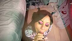 Eres adicto a la masturbación? Check this hot petite Latina brunette in cosplay giving a wild blowjob and doggystyle fuck.