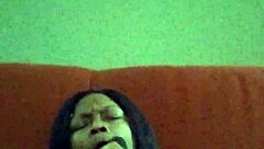 oh man i just love making myself all creamy with this hairy ebony vibe... feels so good ya know?