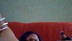 oh man i just love making myself all creamy with this hairy ebony vibe... feels so good ya know?