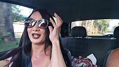 Watch This Hot Latina Milf Flash Her Big Tits and Pussy in a Wild Car Ride! She Takes a Huge Interracial Cock in Casting!