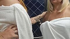 Hey, me and my blonde friend are teasing the photographer at the pool to pay differently 😉