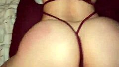 Amateur Latina in lingerie gets roughly fucked by the neighbor while her cuckold husband watches the intense homemade action.