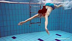 Wow, Check Out Martina's Blue Bikini And That Tight Pussy Underwater!